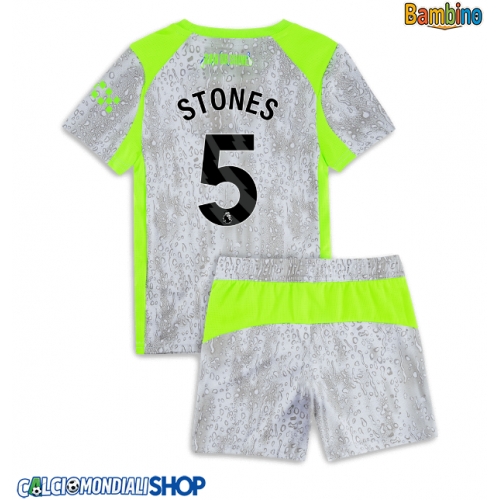 Maglie da calcio Manchester City John Stones #5 Terza Maglia Bambino 2025-26 Manica Corta + Pantaloni corti)